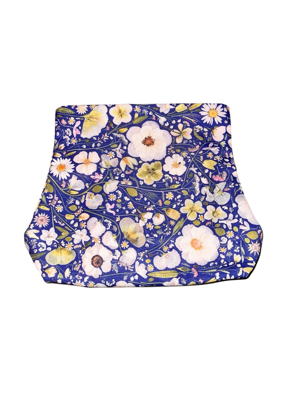Estée Lauder Blue & Green Floral Print Cosmetic Bag